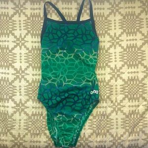 ARENA Blue and Green Swim Suit